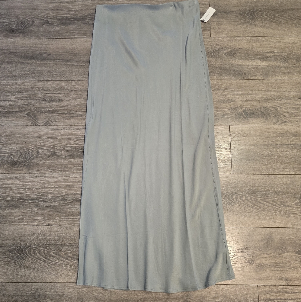 NWT, Anthropologie Elegant Green Maxi Skirt, Sz L